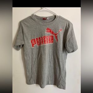 Puma Boys T-Shirt  Tee Short Sleeve Large